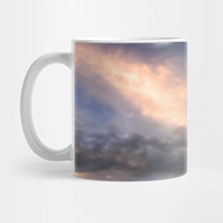 A White Egret Flies Off Under An Evening Sky Mug